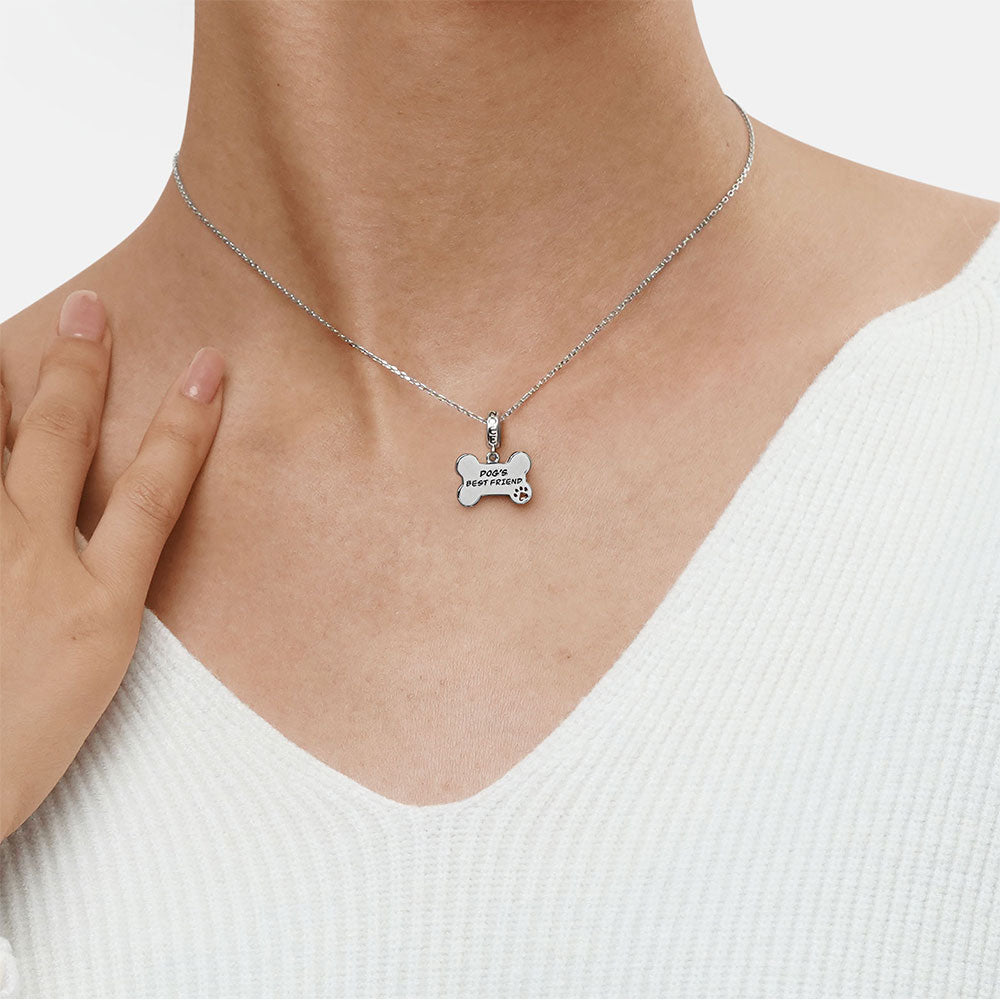 Gnoce Dog Loves Bone Engravable Pendant Dangle Charm_5
