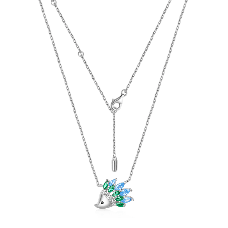 Gnoce Sparkling Hedgehog Necklace_2