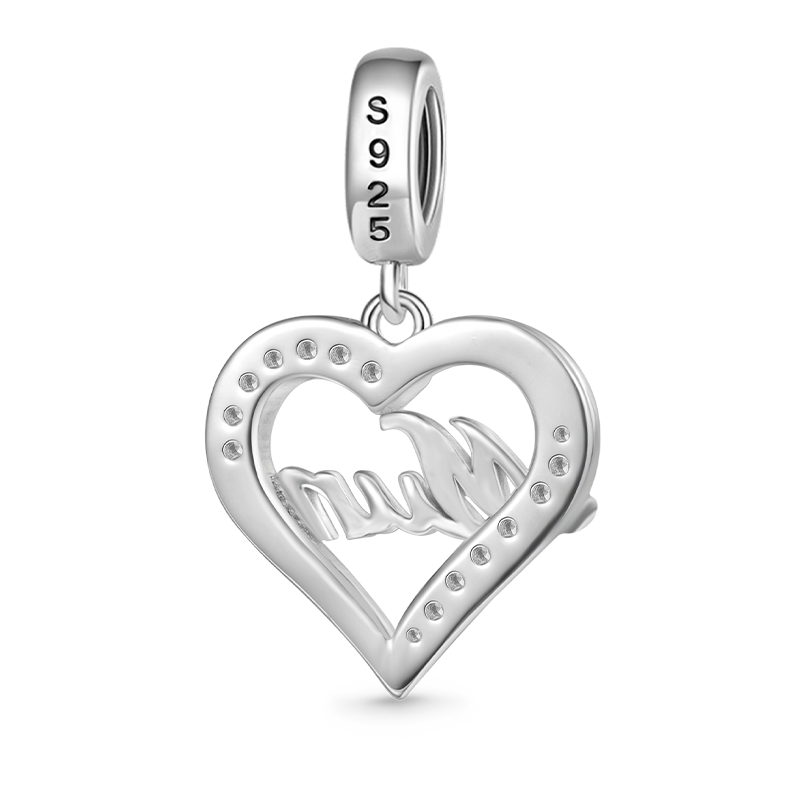 Gnoce Mum Heart Pendant Dangle Charm_2