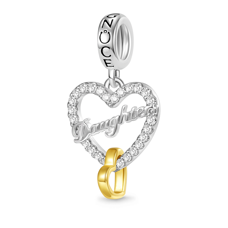 Gnoce Love You Daughter Heart Pendant Dangle Charm_1