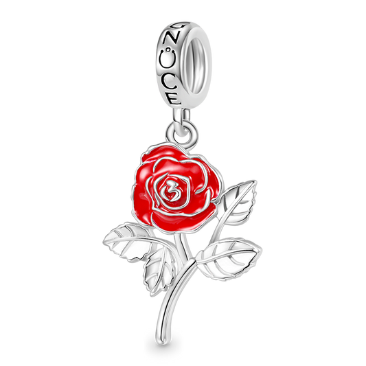 Gnoce Jun.Birthday Flower Rose Pendant Dangle Charm_1