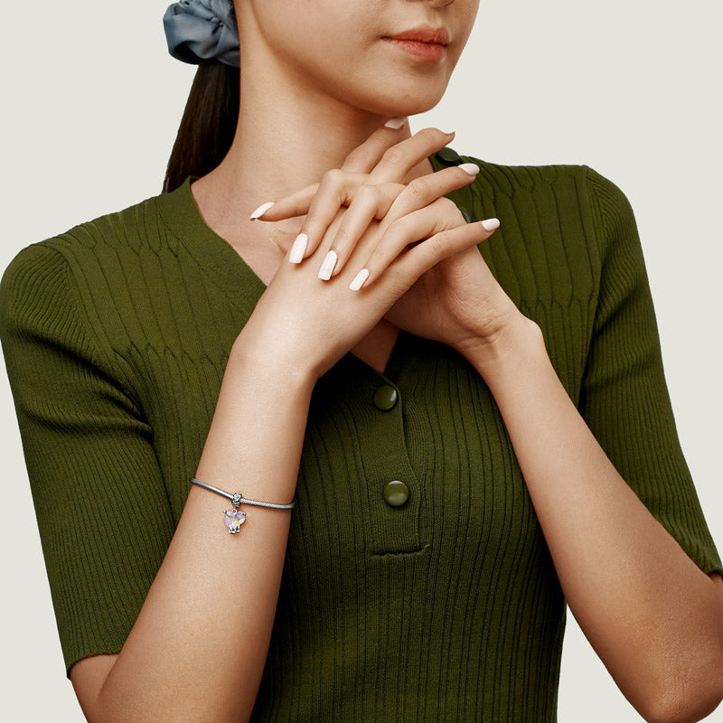 Gnoce Butterfly Love Heart Pendant Dangle Charm_3