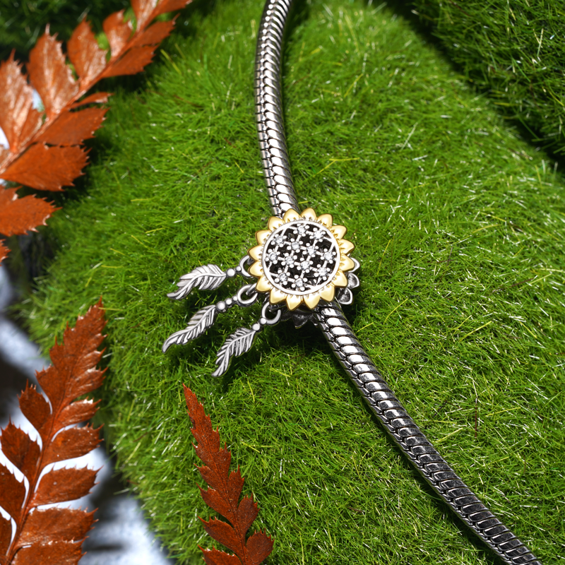 Gnoce Sunflower Dream Catcher Charm_2