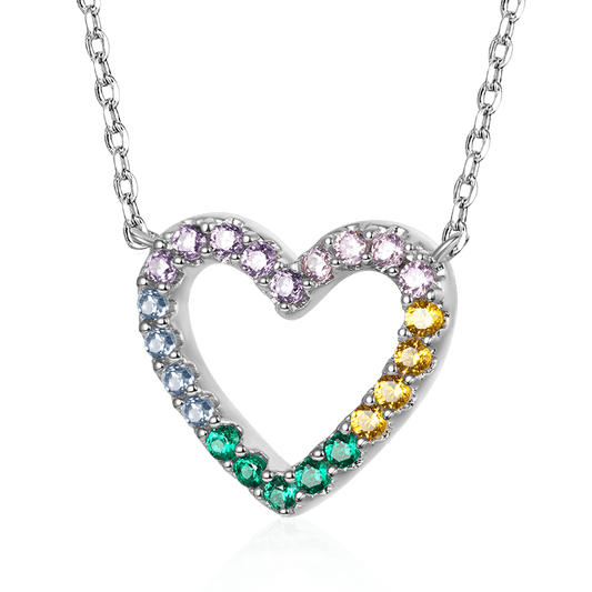 Gnoce Sparkling Love Heart Necklace_1