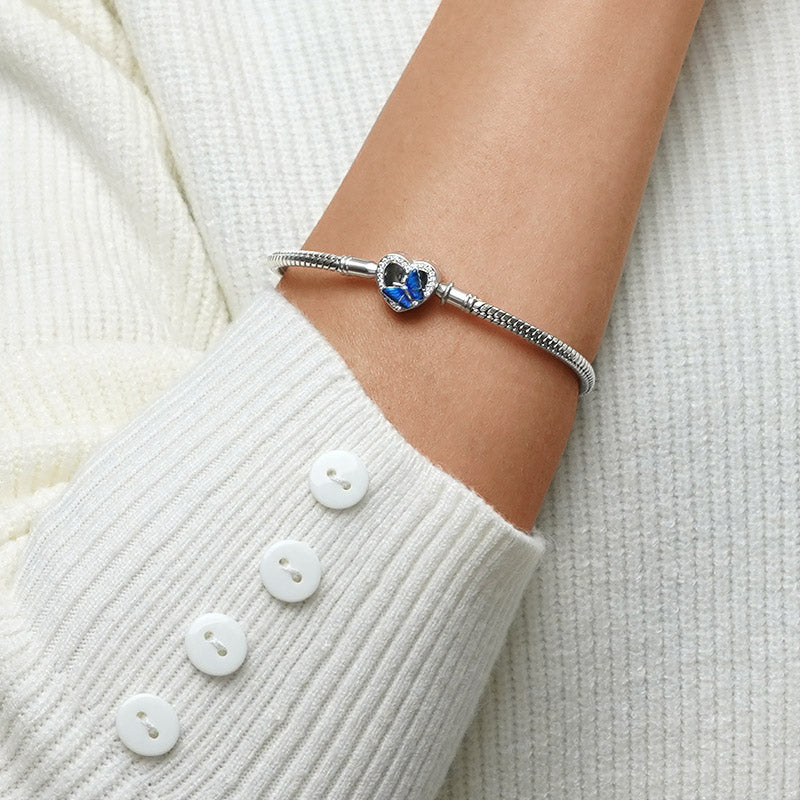 Gnoce Flying Butterfly Basic Snake Chain Bracelet_5