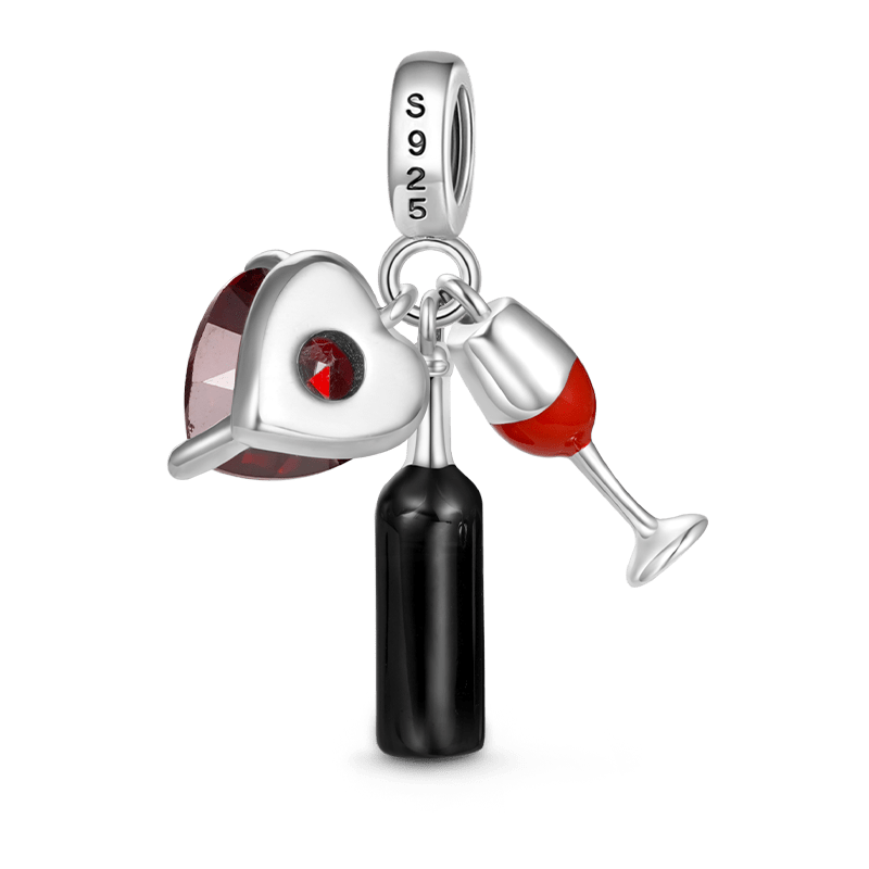 Gnoce Wine Cup Love Triple Pendant Dangle Charm_2
