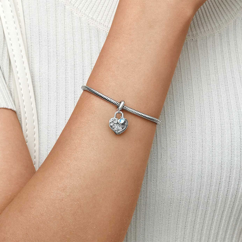 Gnoce Love Lock Pendant Dangle Charm_5