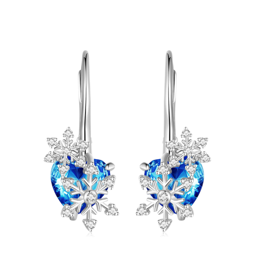 Gnoce Sparkling Snowflake Stud Earrings_1