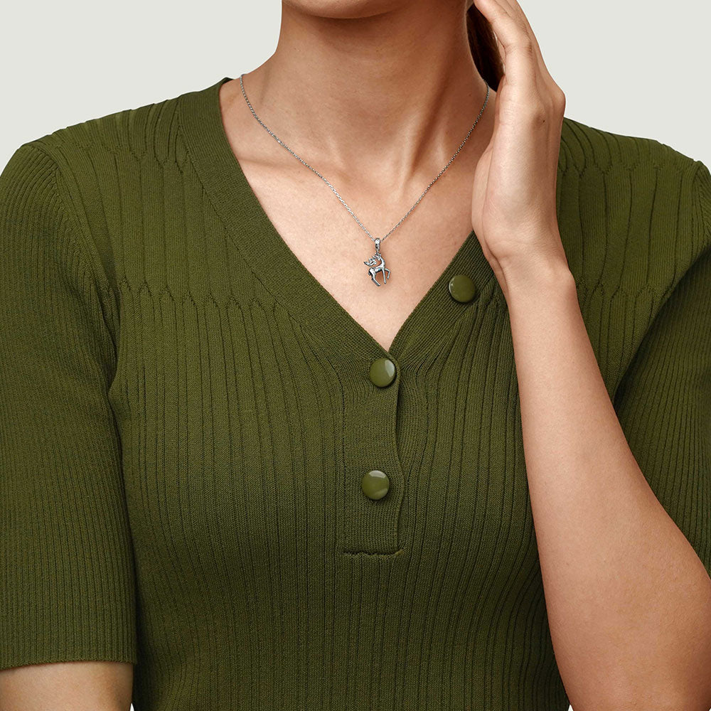 Gnoce Lovely Deer Pendant Dangle Charm_6