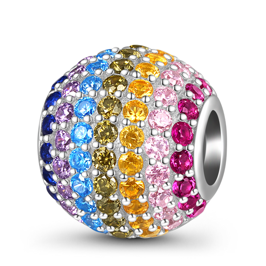 Gnoce Sparkling Rainbow Round-shape Basic Charm_1