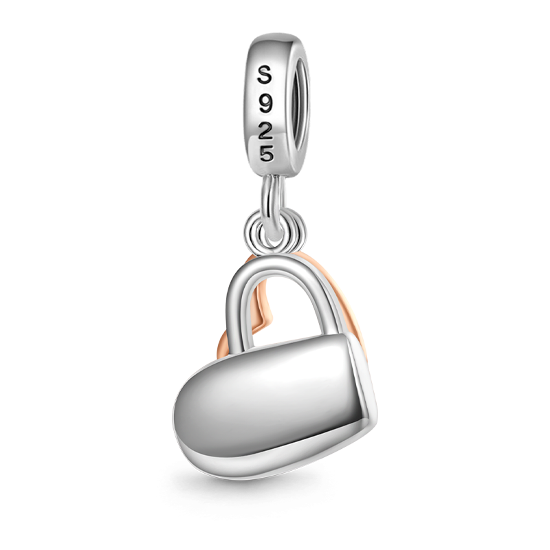 Gnoce Love Lock Engravable Pendant Dangle Charm_2