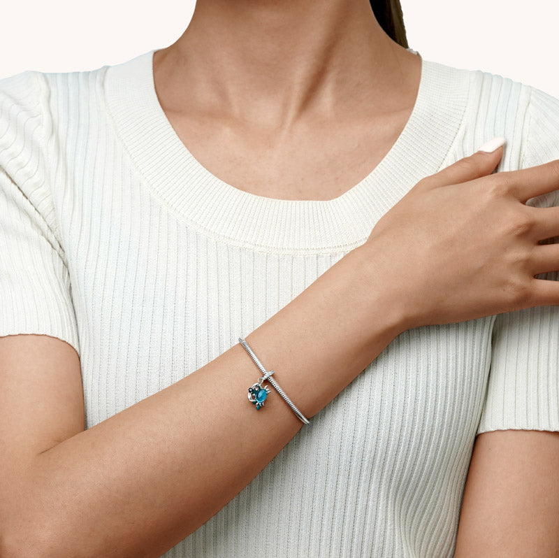 Gnoce Crab& Seaweed Double Pendant Dangle Charm_2