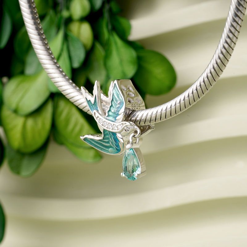 Gnoce Flying Blue Swallow Charm_3
