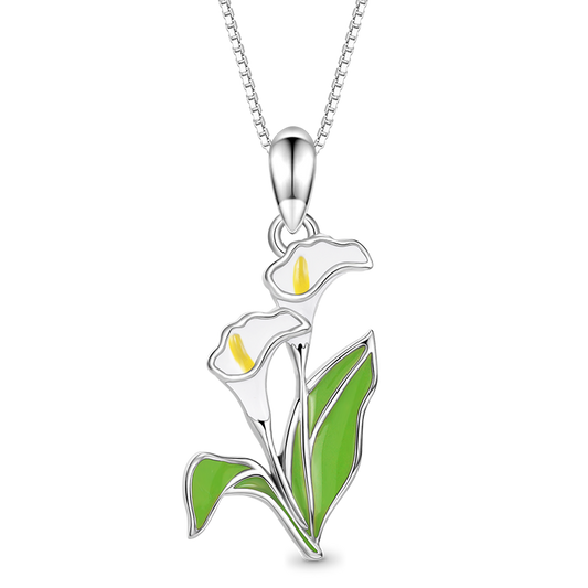 Gnoce Calla Lily Flower Necklace_1
