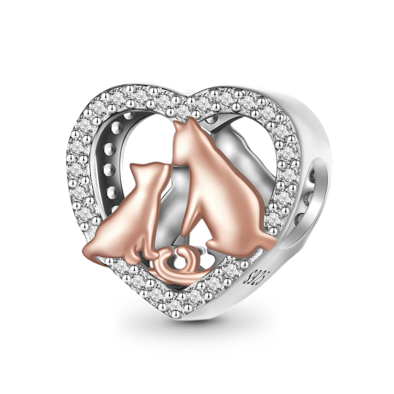 Gnoce Cat Love Heart Charm_1