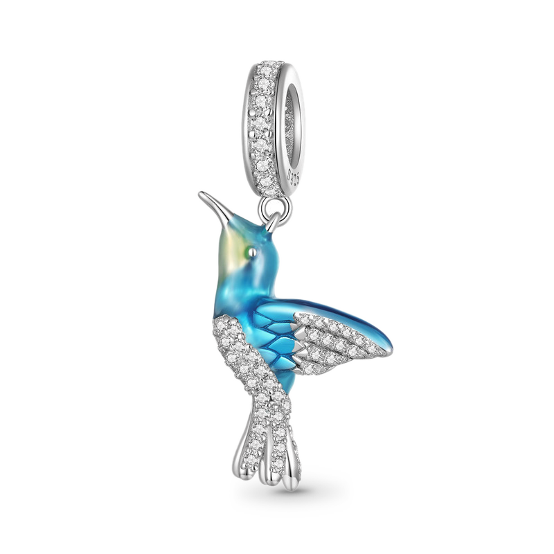 Gnoce Blue Kingfisher Pendant Dangle Charm_1