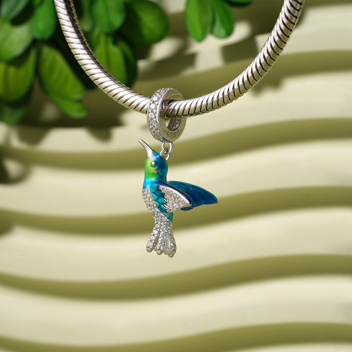 Gnoce Blue Kingfisher Pendant Dangle Charm_2