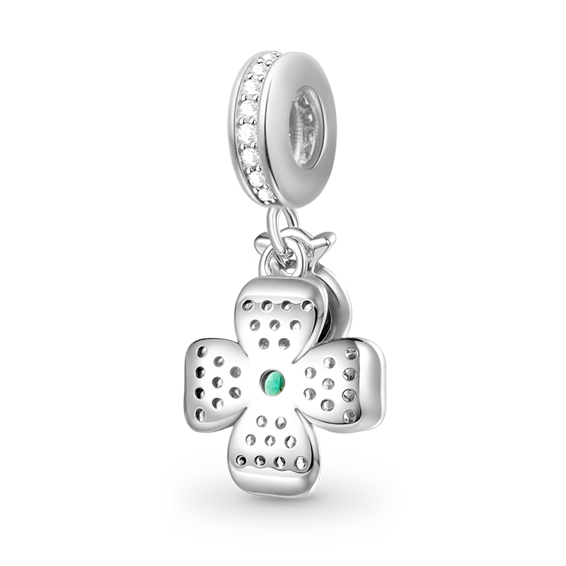 Gnoce Lucky Clover Ladybug Pendant Dangle Charm_2