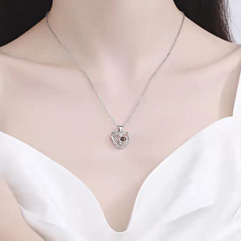 Gnoce Projection Love Heart Stethoscope Pendant Necklace_3