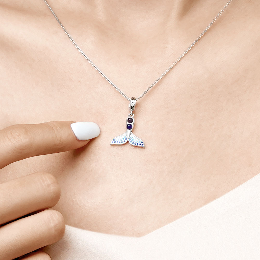 Gnoce Mermaid Tail Mood Pendant Dangle Charm_8