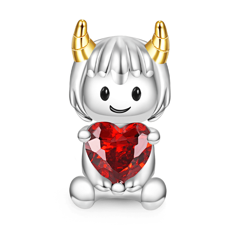 Gnoce Capricornus Constellation Embraces Heart Gem Charm_1