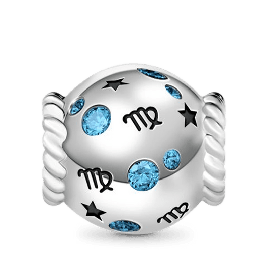 Gnoce "My Lucky Star" Charm constellation Bead Sterling Silver with Blue Cz_1