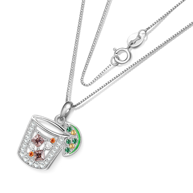 Gnoce Ice Cube Lemon Drink Necklace_2