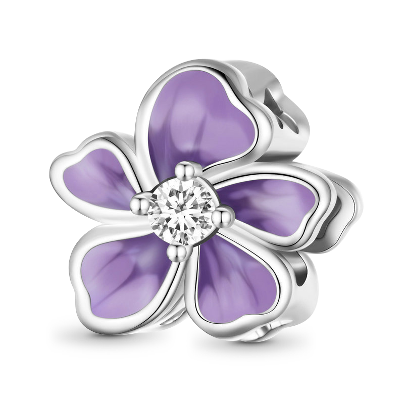 Gnoce Purple Flower Charm_1