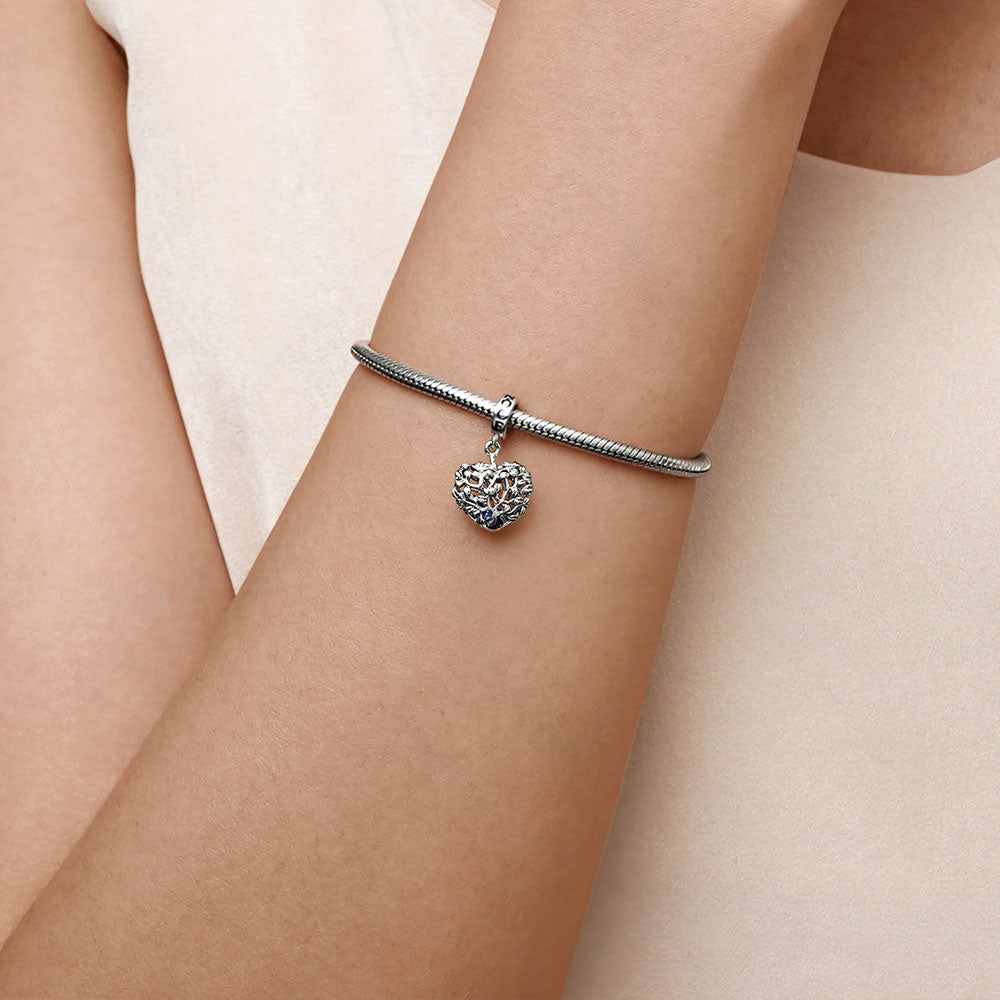 Gnoce Hollow Tree of Life Heart Pendant Dangle Charm_5