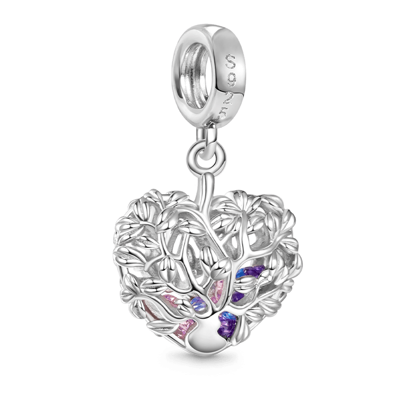 Gnoce Hollow Tree of Life Heart Pendant Dangle Charm_2