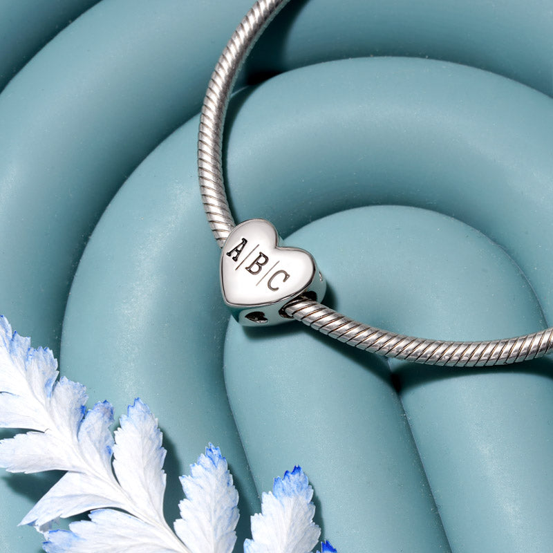 Gnoce Initial Letters Personalized Heart Charm_2