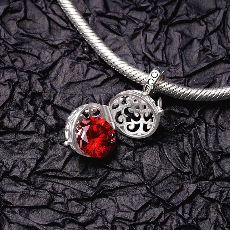 Gnoce Easter Egg Openable Birthstone Pendant Dangle Charm_4