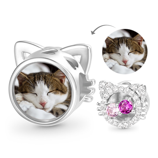 Gnoce Cat Love Personalized Photo Charm_1