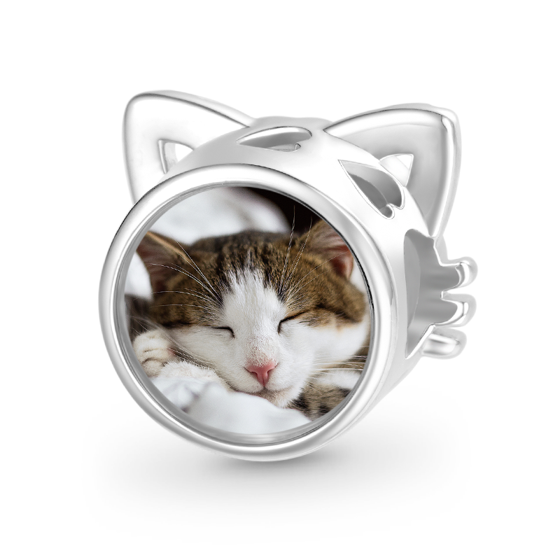 Gnoce Cat Love Personalized Photo Charm_2