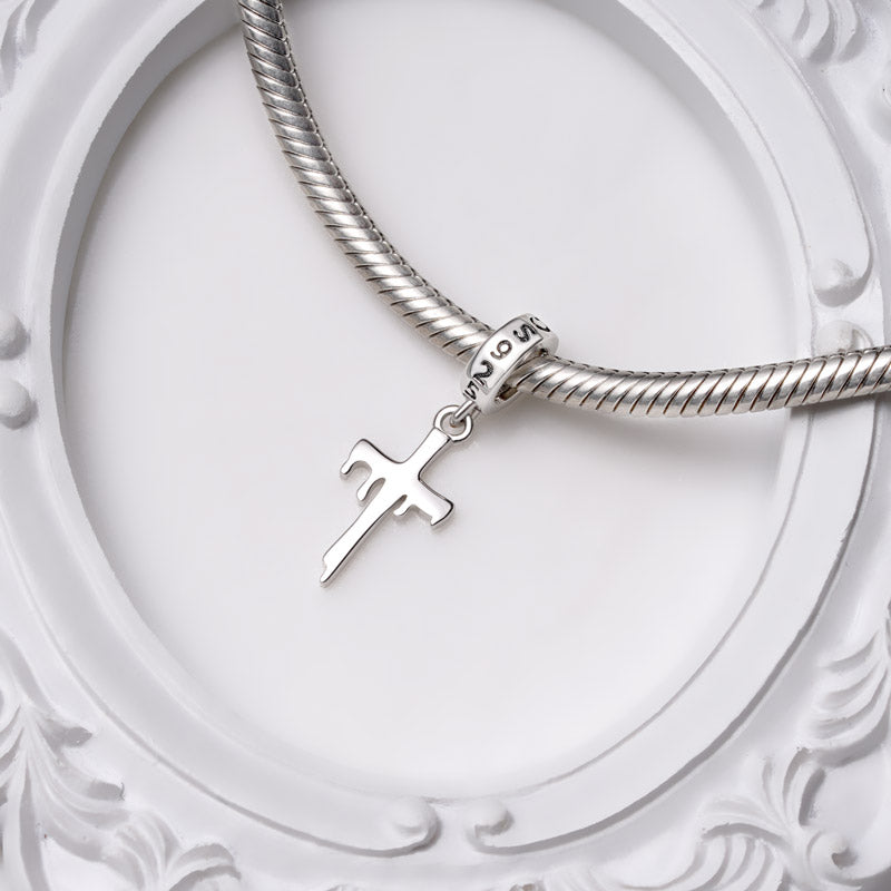 Gnoce Melting Cross Pendant Dangle Charm_2