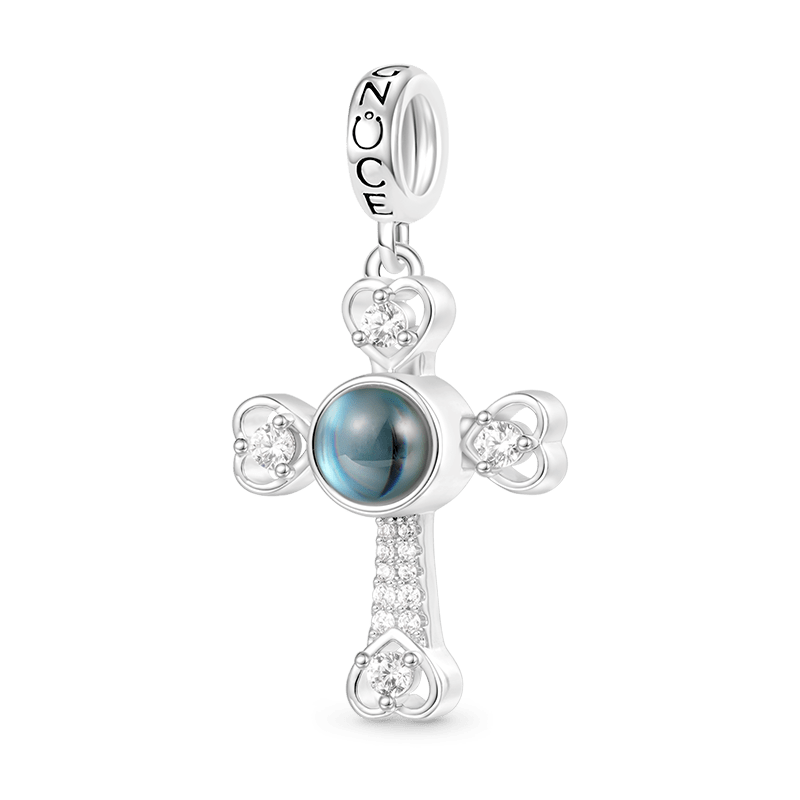 Gnoce Projection Cross Personalized Photo Pendant Dangle Charm_3