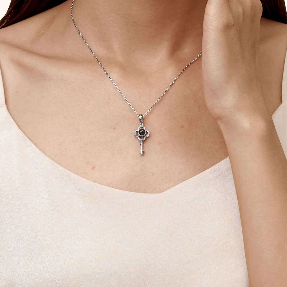 Gnoce Projection Key Personalized Photo Pendant Dangle Charm_5