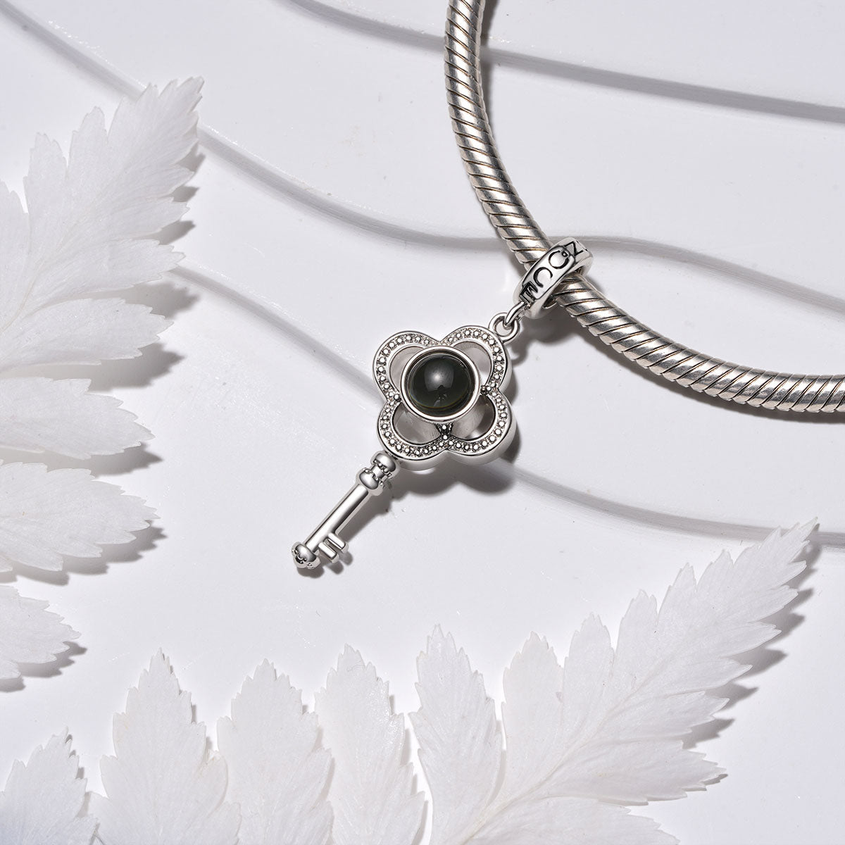 Gnoce Projection Key Personalized Photo Pendant Dangle Charm_3