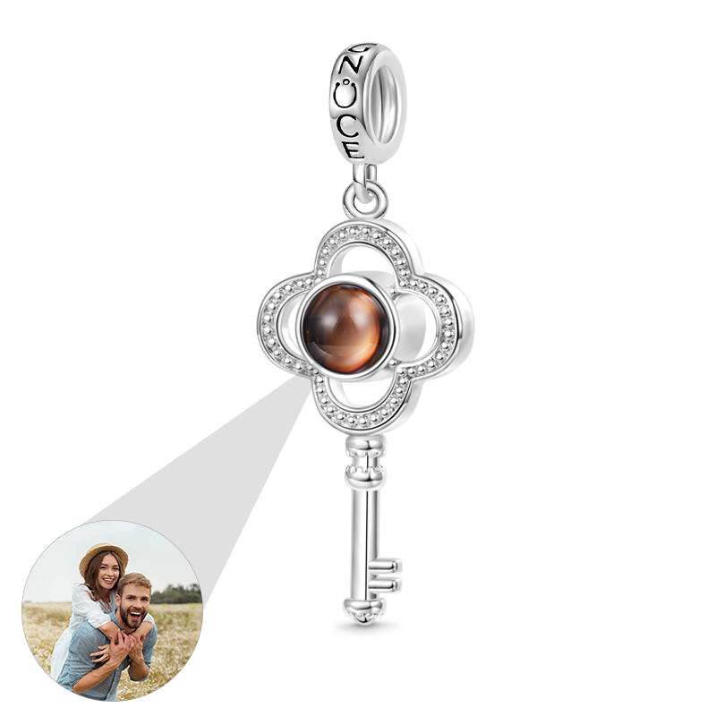 Gnoce Projection Key Personalized Photo Pendant Dangle Charm_1