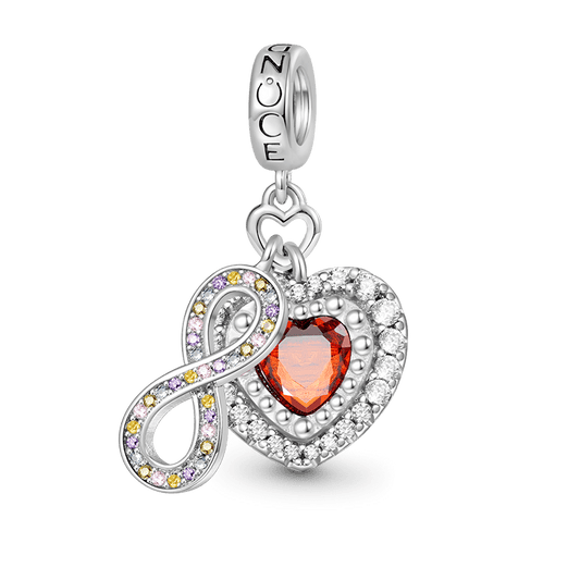 Gnoce Sparkling Infinite Love Heart Pendant Dangle Charm_1