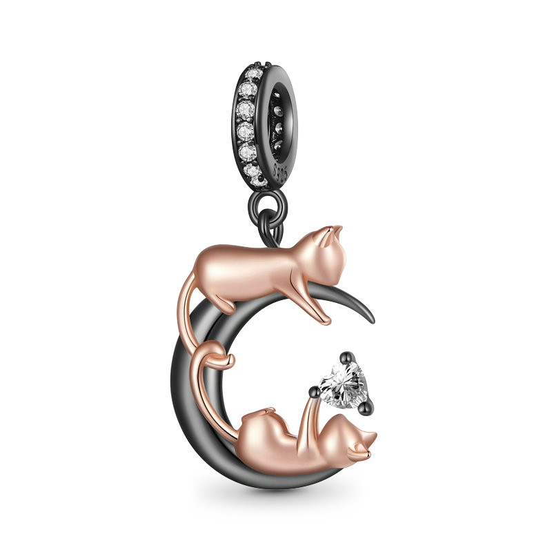 Gnoce Moon&Cats Pendant Dangle Charm_1