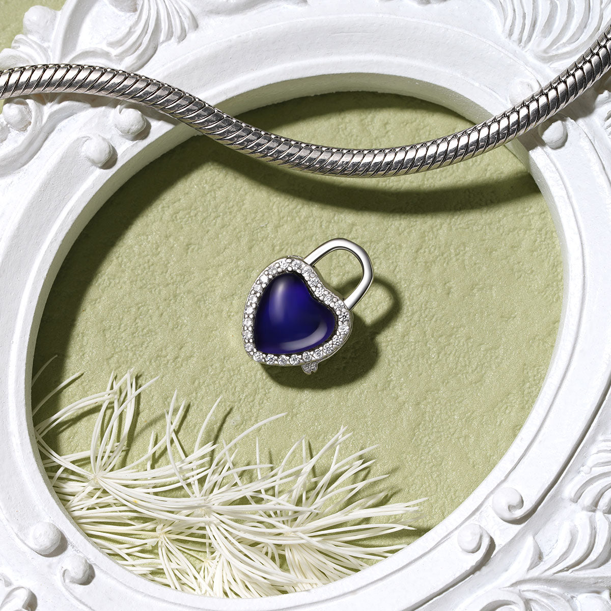 Gnoce Love Lock Mood Pendant Dangle Charm_3