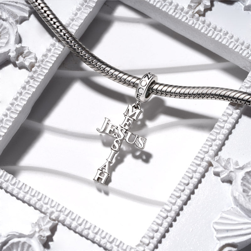 Gnoce "Messiah Jesus" Cross Pendant Dangle Charm_2