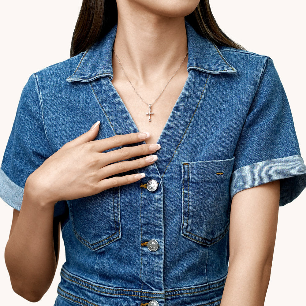 Gnoce "Messiah Jesus" Cross Pendant Dangle Charm_5