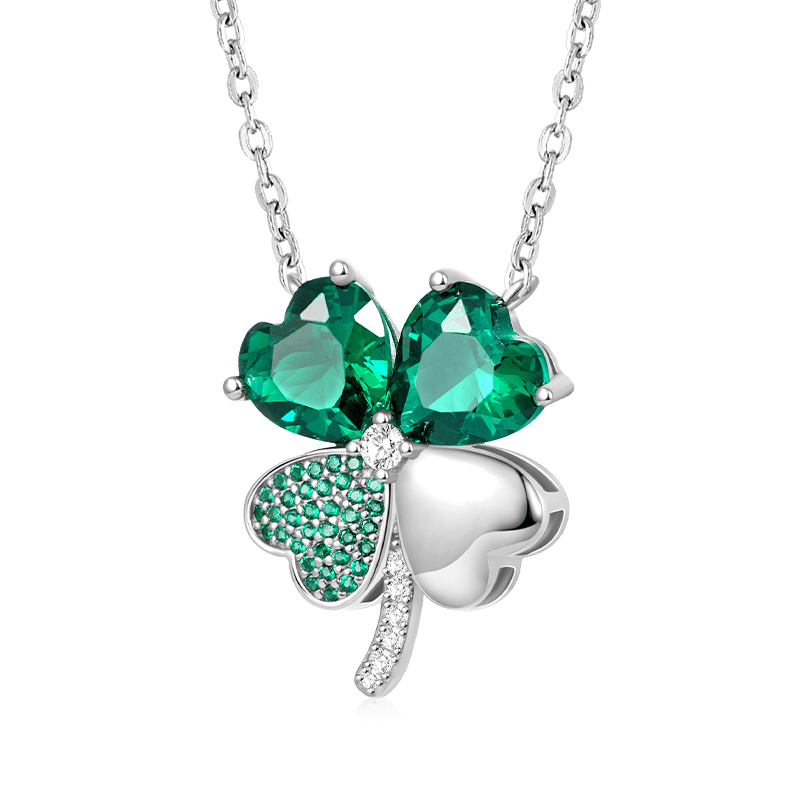 Gnoce Lucky Four Leaf Clover Necklace_1