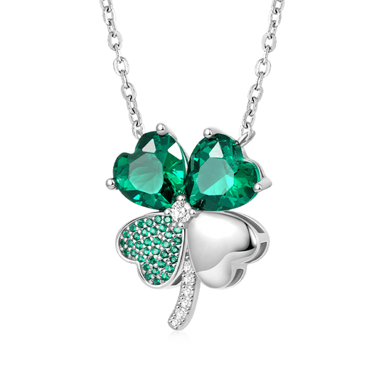 Gnoce Lucky Four Leaf Clover Necklace_1
