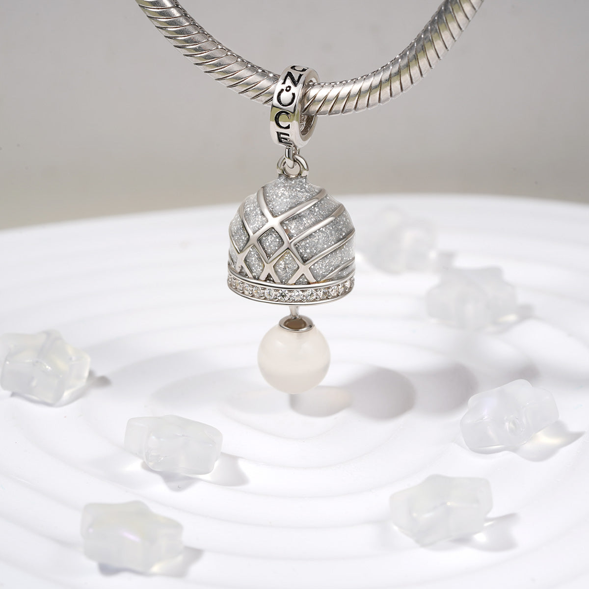 Gnoce Silver Bell Pendant Dangle Charm_3