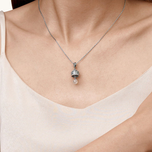 Gnoce Silver Bell Pendant Dangle Charm_7