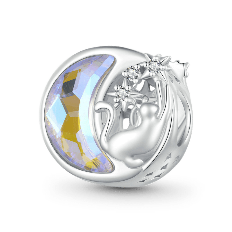 Gnoce Magic Moonstone Moon & Cat Charm_1