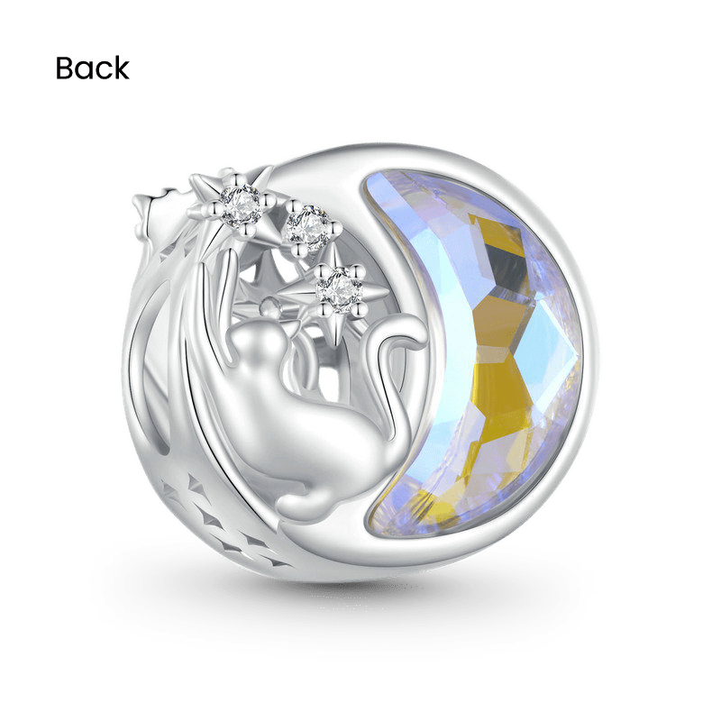Gnoce Magic Moonstone Moon & Cat Charm_2